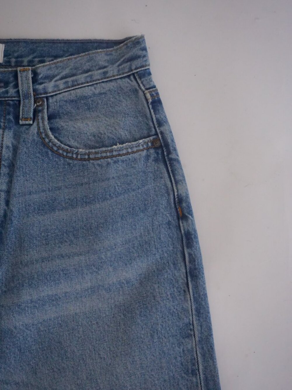 Boyish Gilda Light Wash Toby High Rise Straight Leg Jeans Button Fly Denim 27 - Picture 6 of 15